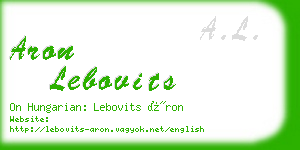 aron lebovits business card